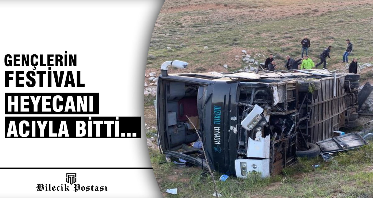 Adana’dan Konya’ya Dönen Tur Otobüsü Kaza Yaptı