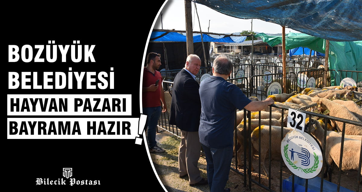 Bozüyük Belediyesi hayvan pazarı bayrama hazır